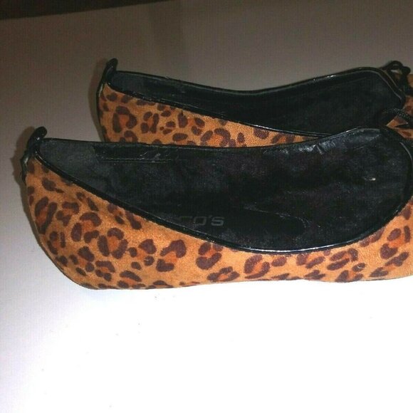 Chico's ballet flats Leopard print faux fur lined size 6 animal print soft - Picture 9 of 10